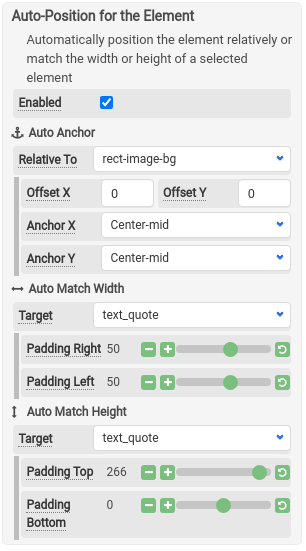 Auto-position property panel
