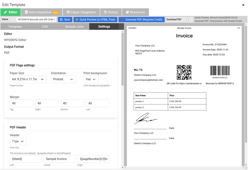 PDF Generation API - Generate PDFs with a Simple API and Highly