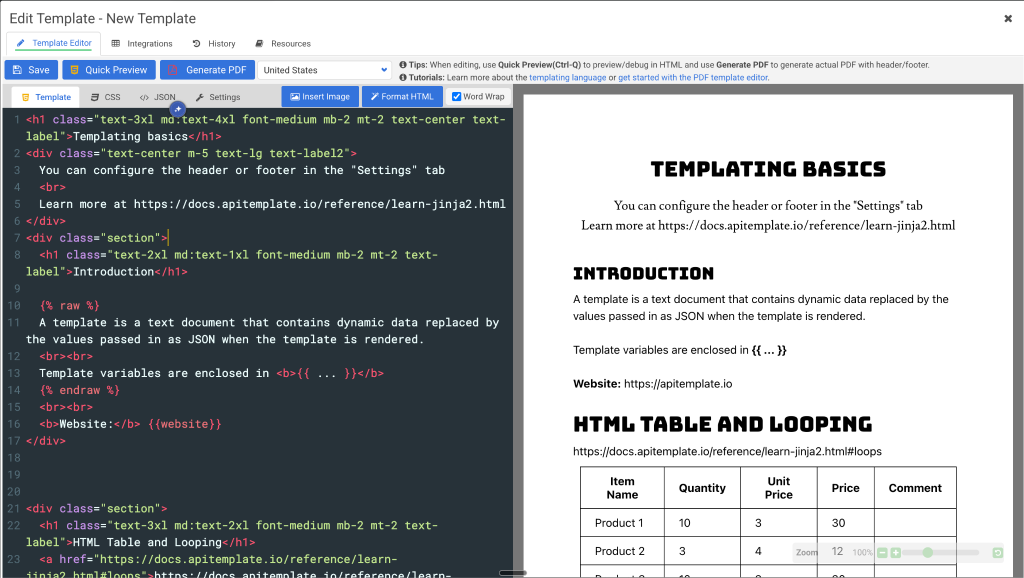 PDF layout using HTML and CSS